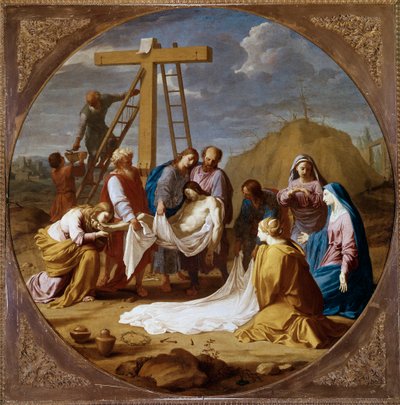 De kruisafneming van Christus, ca. 1651 door Eustache Le Sueur