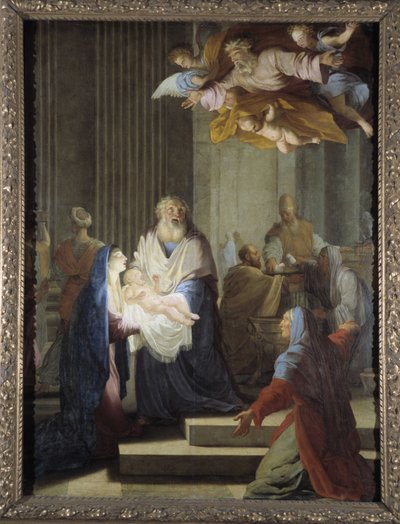 De presentatie in de tempel door Eustache Le Sueur