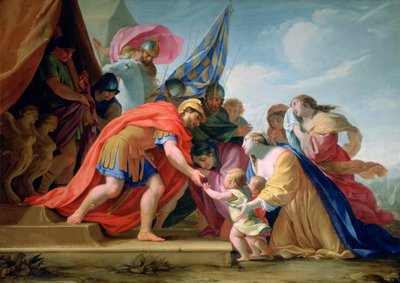 Volumnie en Véturie voor Coriolanus, c1638-1639 door Eustache Le Sueur