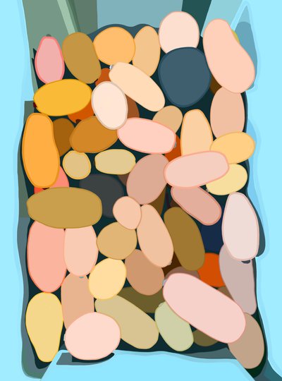 55 Squash In Blue Bin Brooklyn (digitale kunst) door Evan Sklar