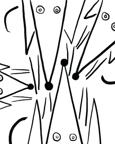 Vier Daschunds, ca 2020-24 (digitale kunst) door Evan Sklar