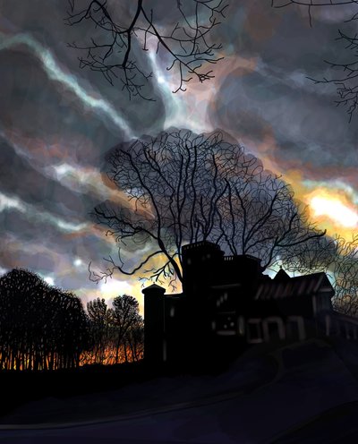 Litchfield, Manor, Prospect Park, Brooklyn (digitale kunst) door Evan Sklar