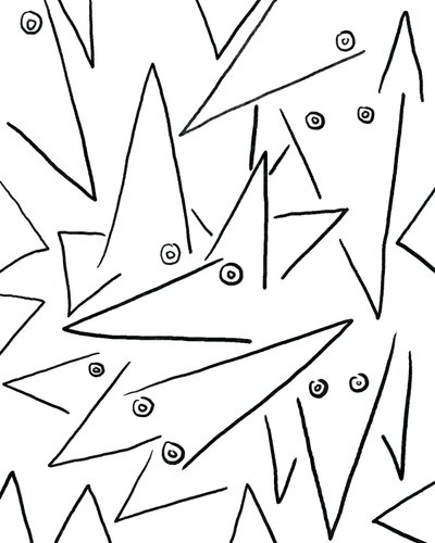 Too Many Dogs, c.2020-24 (digitale kunst) door Evan Sklar