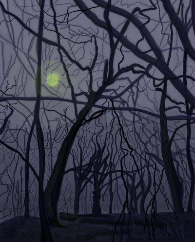 Bomen (digitale kunst) door Evan Sklar