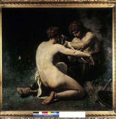 Galliër gewond door Evariste Vital Luminais