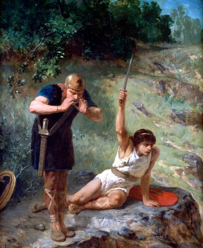 De Ridder Roept, c1842-1896 door Evariste Vital Luminais