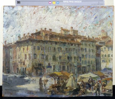 Mercato op Piazza Grande in Modena door Evaristo Cappelli