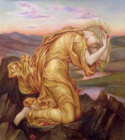 Demeter Treurt om Persephone, 1906 door Evelyn De Morgan