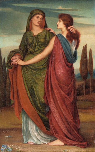 Naomi en Ruth, 1887 door Evelyn De Morgan