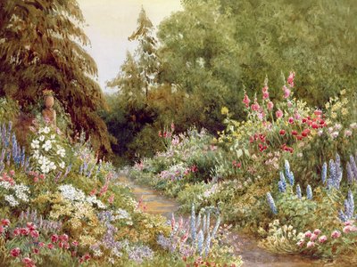 Kruidachtige border door Evelyn L. Engleheart