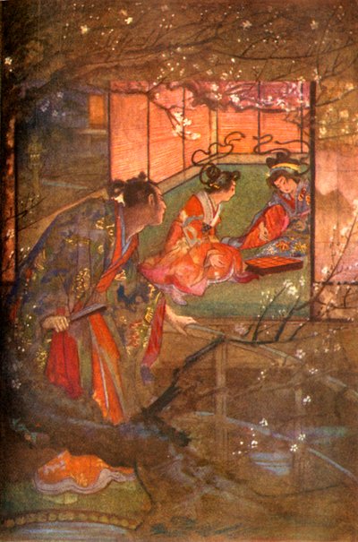Kato Sayemon in zijn paleis van de Shogun Ashikaga door Evelyn Paul