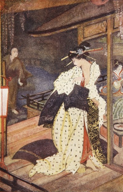 Kiyo en de priester, illustratie uit 