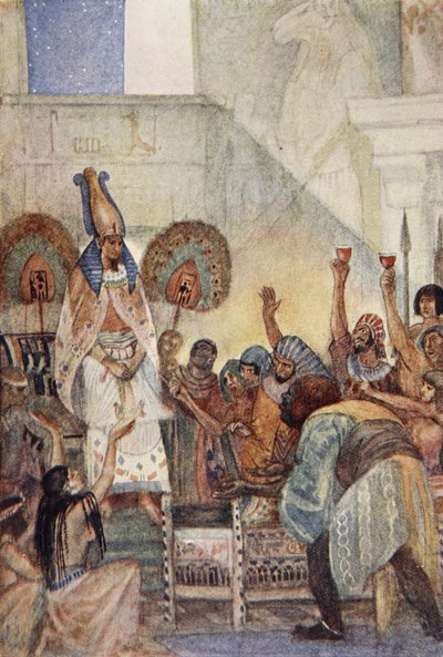 Osiris verleid in de kist, illustratie uit 