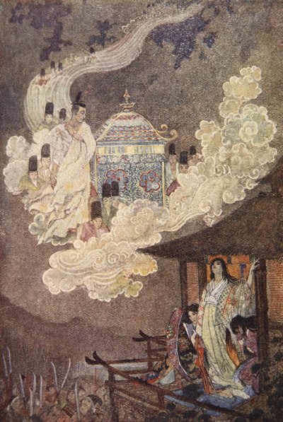 De Maanvolk eisen de Dame Kaguya, illustratie uit 