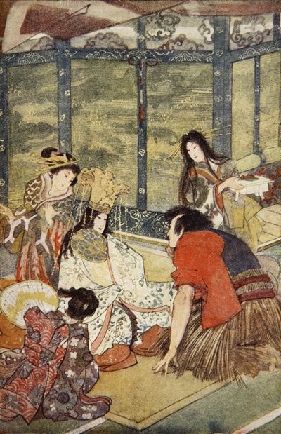 Urashima en de Dochter van de Zeekoning, illustratie uit 