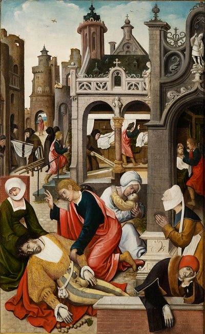 Scène uit het leven van Sint Rochus, 1517 door Everaert Orley