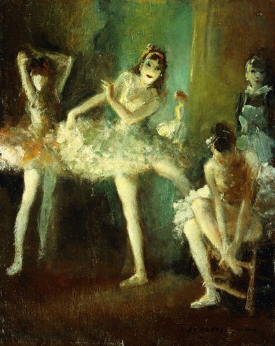 Balletmeisjes door Everett Shinn
