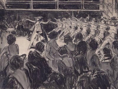 Cabaretscène door Everett Shinn