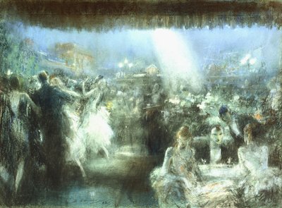Dakterras Café door Everett Shinn