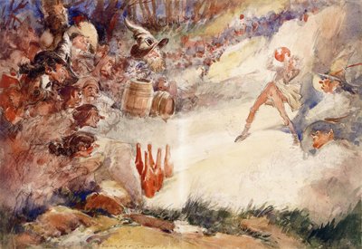 Het Bowling Spel door Everett Shinn