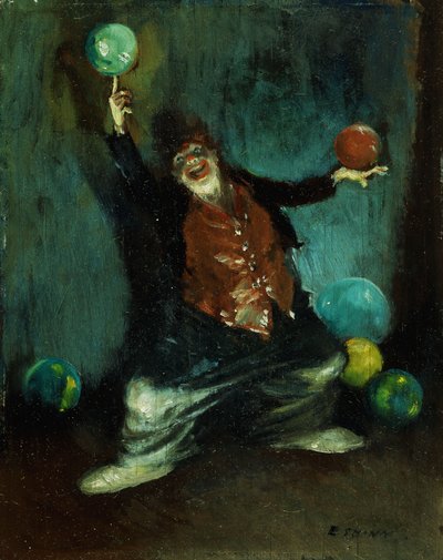 De Jonglerende Clown door Everett Shinn