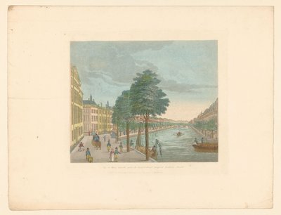 Gezicht op de Herengracht bij de Spiegelstraat in Amsterdam door Evert Maaskamp