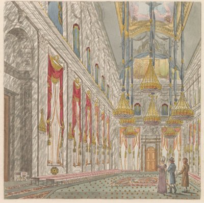 Interieur van het Koninklijk Paleis op de Dam, ca. 1810-1813 door Evert Maaskamp