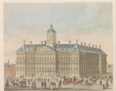 Koninklijk Paleis op de Dam, ca. 1810-1813 door Evert Maaskamp