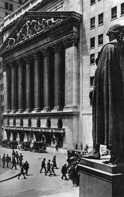 New York Stock Exchange, New York City, VS, ca. 1930s door Ewing Galloway