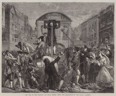 De Foe in de Schandpaal, van de Tentoonstelling van de Koninklijke Academie door Eyre Crowe