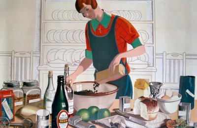 Het maken van de Empire kerstpudding, ca. 1920 door FC Harrison