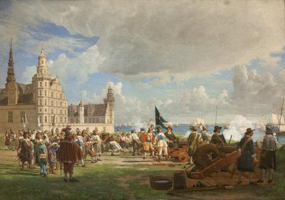 De Nederlandse Vloot onder Admiraal Opdam Passeert de Sont op 29 oktober 1658 tijdens de Zweedse Oorlog 1657-60 door F.C. Lund