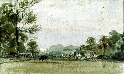 Uitzicht op Hyde Park, 19e eeuw door F.J. Collignon