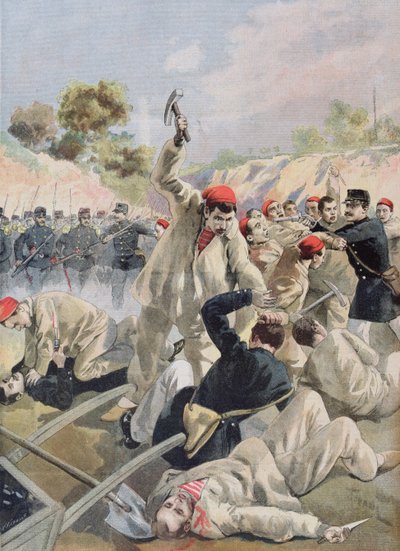 Een Opstand van Franse Anarchisten in Guyana, illustratie uit 