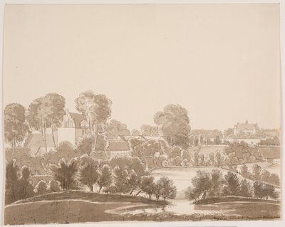 Bij Ørbæk, op de achtergrond Ørbæklunde. Funen 1833 door F.M.E. Fabritius de Tengnagel