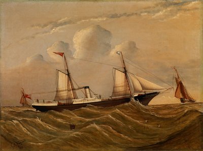 Stoomboot Alster door F.M.P. Wheldon