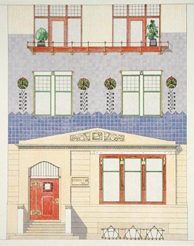 Ontwerp voor de Gevel van een Duits Stadshuis, begin 1900, uit 