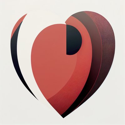 Een rood hart dat liefde symboliseert door F. Abderrahim