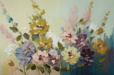 Abstracte weergave van vintage rozen door F. Abderrahim