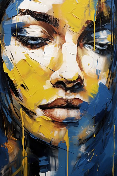 Abstract vrouwelijk gezicht door F. Abderrahim
