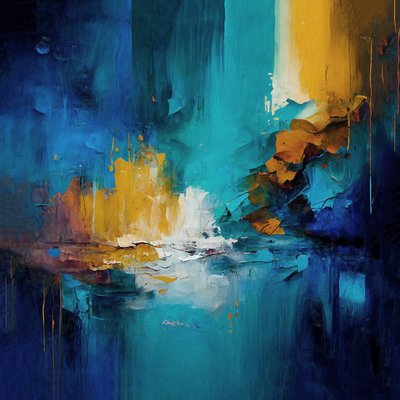 Abstract olieverfschilderij met dikke penseel, ingelijste posters afdruk op aanvraag door F. Abderrahim