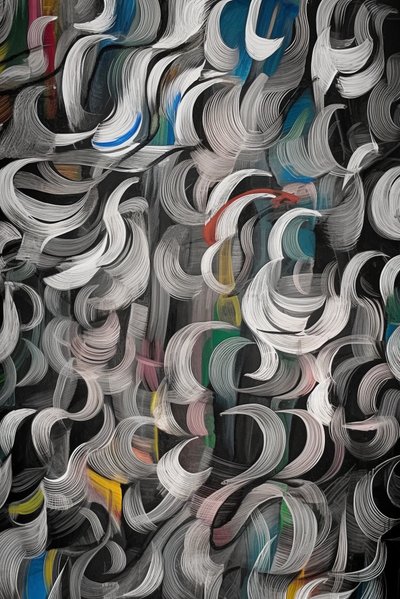 Abstract patroon achtergrond schilderij door F. Abderrahim