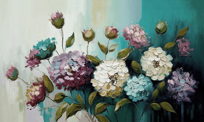 Bloemen stilleven door F. Abderrahim