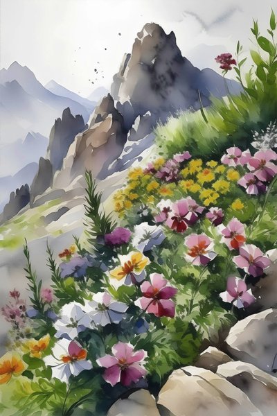 Bergtop bloemen door F. Abderrahim