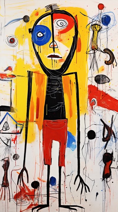 Naïeve kunst & volkskunst schilderij, primitieve muurdecoratie, canvasprints online door F. Abderrahim