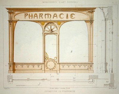 Ontwerp voor een apotheekwinkel, illustratie uit 