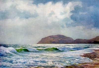 Een stormachtige dag bij Llandudno, Wales, 1924-1926 door F. C. Varley