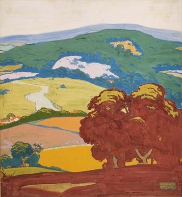 Poster voor London Transport door F. Gregory Brown