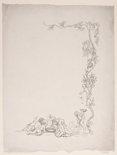 Basaren voor Pleegmoeders. Randtekening voor het Feestprogramma door F. Hendriksen