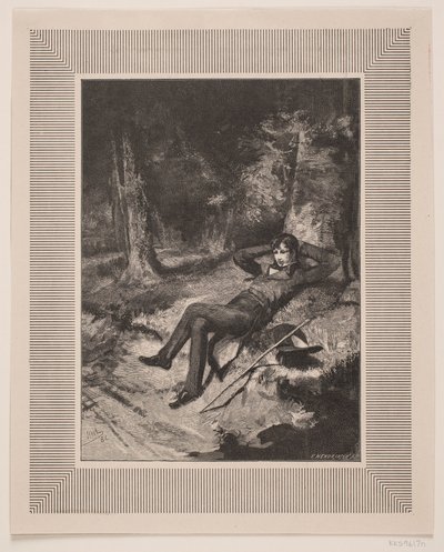 Illustratie bij C. Hauch, "De Geliefde" door F. Hendriksen